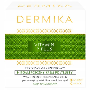 Dermika Vitamin P Plus Przeciwzmarszczkowy Krem Do Twarzy Półtłusty 50 ml