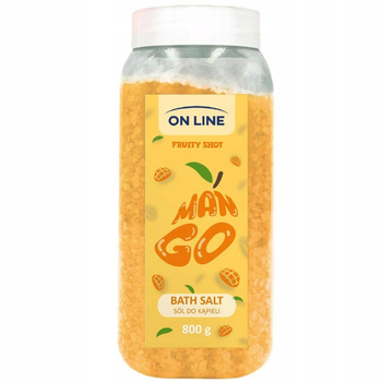 On Line Fruity Shot Owocowa Odprężająca Ciało Sól Do Kąpieli Mango 800g