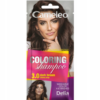 Delia Cameleo Szampon Koloryzujący 4-6 Myć Szamponetka 3.0 Ciemny Brąz 40ml