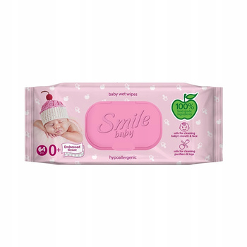 Smile Baby Ultrasoft Nawilżane Chusteczki Dla Dzieci Niemowląt 64 Sztuk