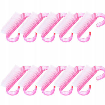eVanda Szczoteczka Do Paznokci Odpylania Różowa Manicure Pedicure Zestaw 10 sztuk