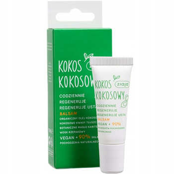 Ziaja Kokos Kokosowy Regenerujący Nawilżający Balsam Do Ust Karite 10ml