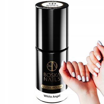 Boska Nails Divine Lakier Hybrydowy Do Paznokci Biały 301 White Angel 6ml