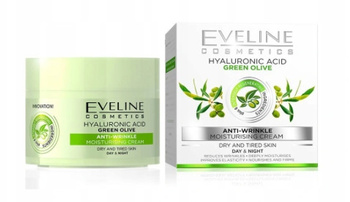 Eveline Krem Kwas Hialuronowy Zielona Oliwka Cera Sucha Zniszczona 50ml