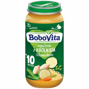 Bobovita Obiadek Dla Dzieci Zupa Krem Królik Kluseczki Po 10 Miesiącu 250g