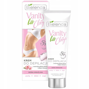 Bielenda Vanity Bio Clays Krem Do Depilacji Skóra Wrażliwa z Glinką 100ml