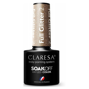 Claresa Lakier Hybrydowy Full Glitter 2 5g