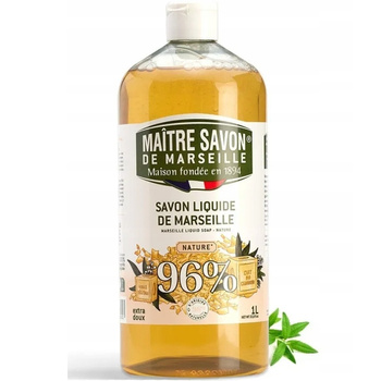 Maitre Savon De Marseille Mydło w Płynie Naturalne Marsylskie 1000ml 1L