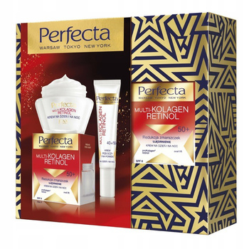 Zestaw Perfecta Multikolagen Retinol Krem Do Twarzy 50+ Krem Po Oczy 65ml