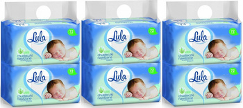 Lula Chusteczki Nawilżane Aloes 72 sztuk x 12 opakowań