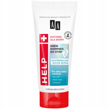 AA Help Od偶ywczy Kompres Krem Do St贸p Mocznik Mas艂o Shea Gliceryna 75ml