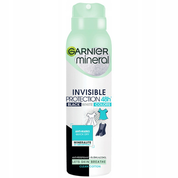 Garnier Antyperspirant Damski Invisible Protection 48h Clean Cotton 150ml