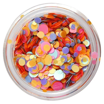 Claresa Kolorowy Pyłek Do Paznokci Hybrydowych Zdobień Confetti 1 Orange