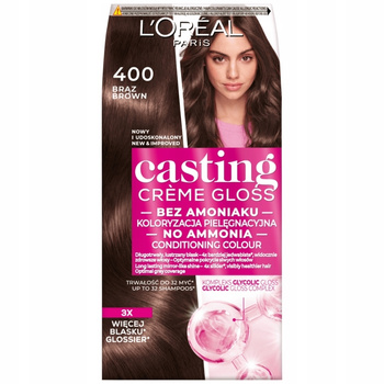Loreal Casting Creme Gloss Farba Do Włosów Bez Amoniaku 400 Brąz Brown
