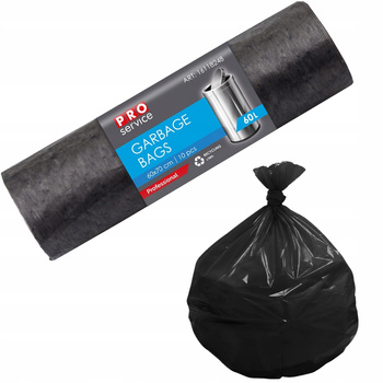 PRO Service Worki Na 艢mieci Mocne Czarne Uniwersalne LDPE 60L 10 Sztuk