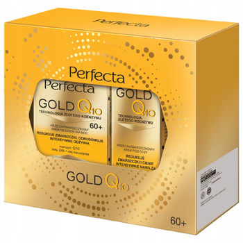 Perfecta Gold Q10 Zestaw Prezentowy Kosmetyków Krem Do Twarzy Pod Oczy 60+