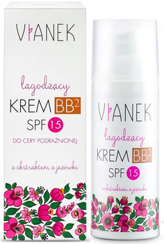 Vianek Łagodzący Krem Do Twarzy BB SPF 15 Ciemny