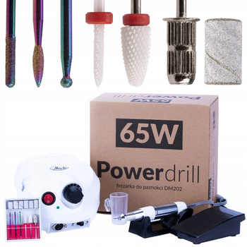 Profesjonalna Frezarka Do Paznokci Smart Drill Molly Lac 65 W Biała z Frezami