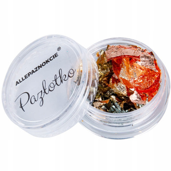 Cienka Folia Do Zdobień Paznokci Manicure Dwustronna Pazłotko Chrom nr 09