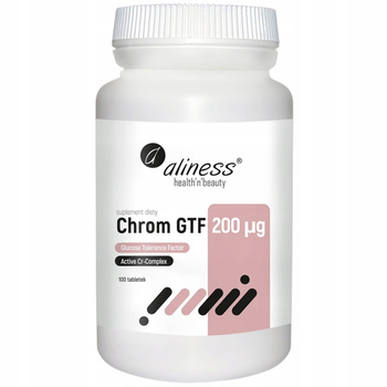 Aliness Chrom GTF Active Cr Complex Suplement Diety Metabolizm 100 Kapsułek