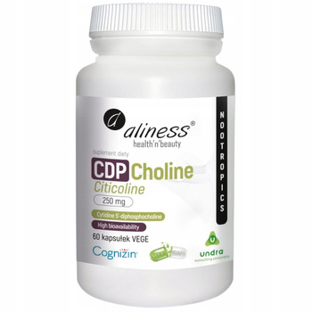 Aliness CDP Cholina Cognizin Suplement Diety Koncentracja Pamięć 60 Kaps