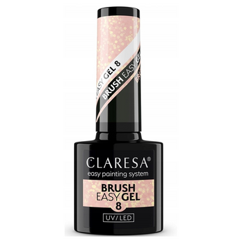 Claresa Easy Brush Gel Żel Do Paznokci w Pędzelku 8 Średni Beż z Drobinkami