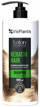Vis Plantis Loton Szampon Do Włosów Keratyna Włosy Zniszczone i Łamliwe 1000ml 1L