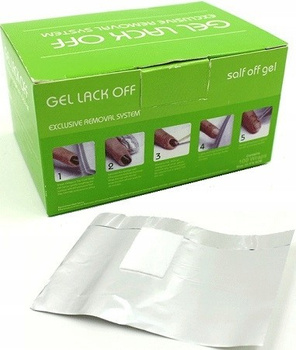 eVanda Folia z Wacikiem Do Usuwania Hybryd Żelu 100 Sztuk