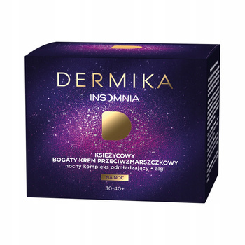 DERMIKA Insomnia Bogaty Księżycowy Krem Przeciwzmarszczkowy Na Noc 30+ 40+