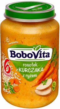 Bobovita Obiadek Rosołek z Kurczaka z Ryżem 190g po 6 Miesiącu