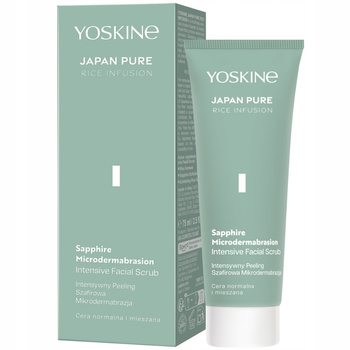Yoskine Japan Pure Rice Infusion Szafirowy Peeling Do Twarzy z Ryżem 75ml