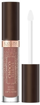 Eveline Choco Glamour Winylowa Pomadka w Płynie Glossy Lips 01 Ruby