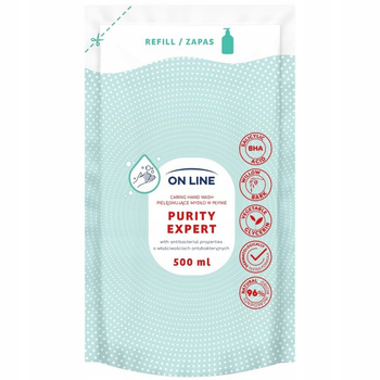 On Line Purity Expert Antybakteryjne Mydło w Płynie Uzupełniające 500ml