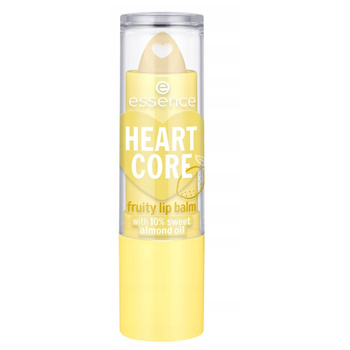 Essence Heart Core Balsam Do Ust Nawilżający Cytrynowy z Olejem Migdałowym