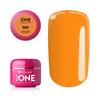 Silcare Base One Żel UV 80 Orange Sorbet 5g