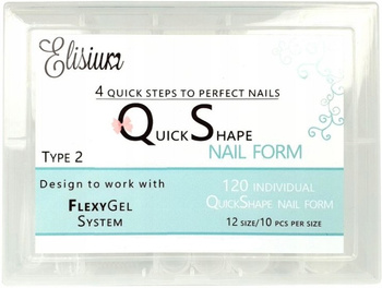 Elisium Quick Shape Nail Formy Do Żelu Typ2 120szt