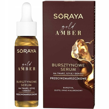 Soraya Gold Amber Przeciwzmarszczkowe Serum Do Twarzy Bursztyn Złoto 30ml