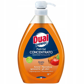 Dual Power Piatti Gel Płyn Do Mycia Naczyń Koncentrat Ocet Jabłkowy 1000ml