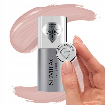 Semilac Care Base  Baza Do Paznokci Hybrydowych Keratyna + Biotyna Nude 11ml