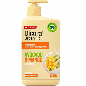 Dicora Urban Fit Żel Pod Prysznic Awokado i Mango Rozświetlona Skóra 825ml
