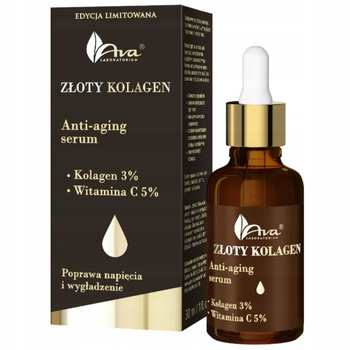 Ava Złoty Kolagen Wygładzające Ujędrniające Serum Do Twarzy Anti-Aging 30ml