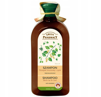 Green Pharmacy Szampon Przeciwłupieżowy Cynk i Dziegieć Brzozowy 350ml