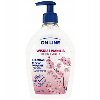 On Line Kremowe Mydło w Płynie Wiśnia Wanilia i Proteiny Pszenicy 500ml