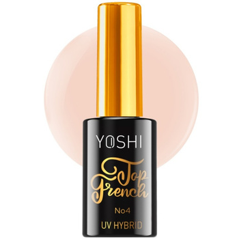 Yoshi Top Hybrydowy Do Paznokci French Nude Jasny Beżowy Kryjący No 4 10ml