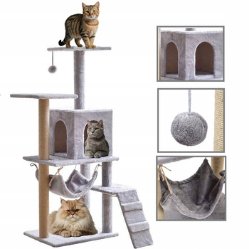 Pupilo Drapak Legowisko Hamak Domek Drabinka Dla Kota Zabawka Wiele Poziom贸w 122cm