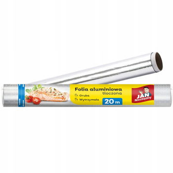 Jan Niezbędny Gruba Folia Aluminiowa Spożywcza Wytrzymała Tłoczona 20m