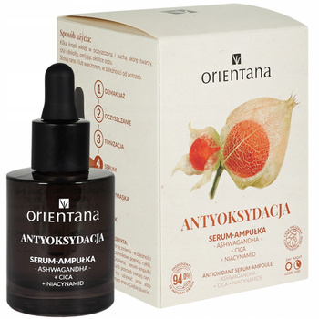 Orientana Antyoksydacja Serum Ampułka Do Twarzy Ashwagandha Niacynamid 30ml