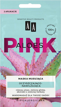 AA Aloes Pink Nawilżająca Maska Dzień + Noc 2x4g