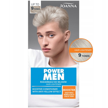 Joanna Power Men Rozjaśniacz Do Włosów Do 9 Tonów + Booster Odżywka 100ml