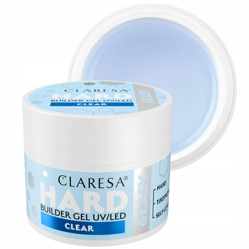 Claresa Hard Easy UV LED Budujący Żel Do Paznokci Samopoziomujący Clear 12g